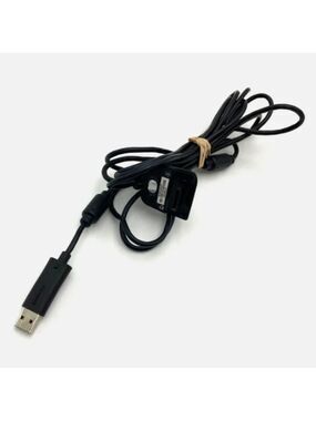 Genuine Microsoft Xbox 360 Play Charge Kit Cable OEM X816689-003 Black Tested
